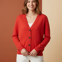 Shop Red Cardigan | Unisex Aesthetic Luxury Jacquard Knit