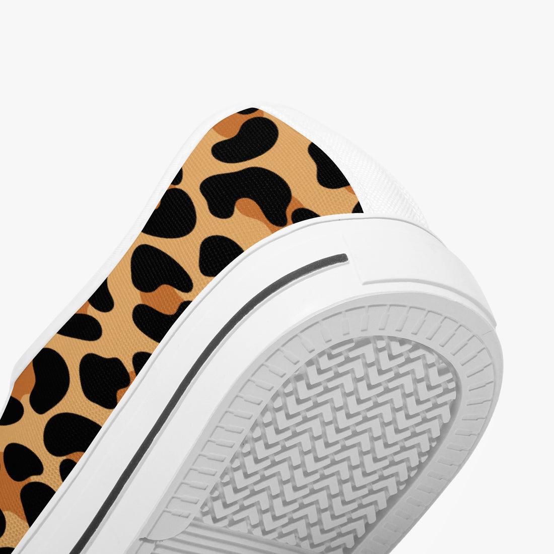 Leopard Print Trainers Womens Classic Brown Canvas Low Top Shoes