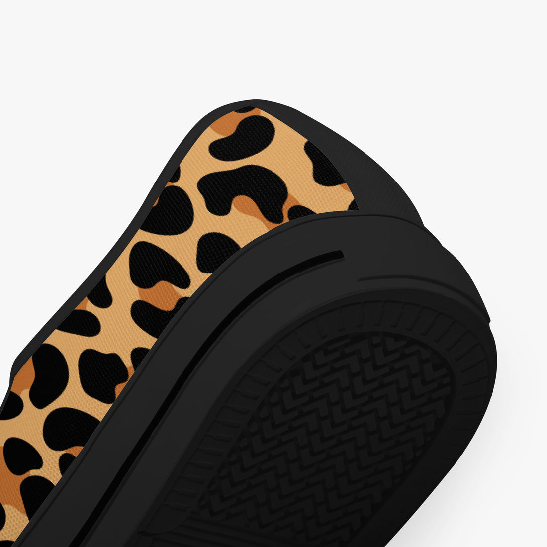 Leopard Print Trainers Womens Classic Brown Canvas Low Top Shoes