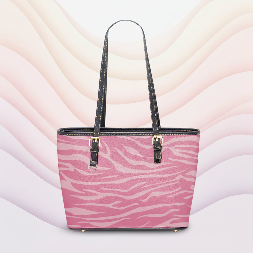 Pink Zebra Handbag | Pink Leather Handbag