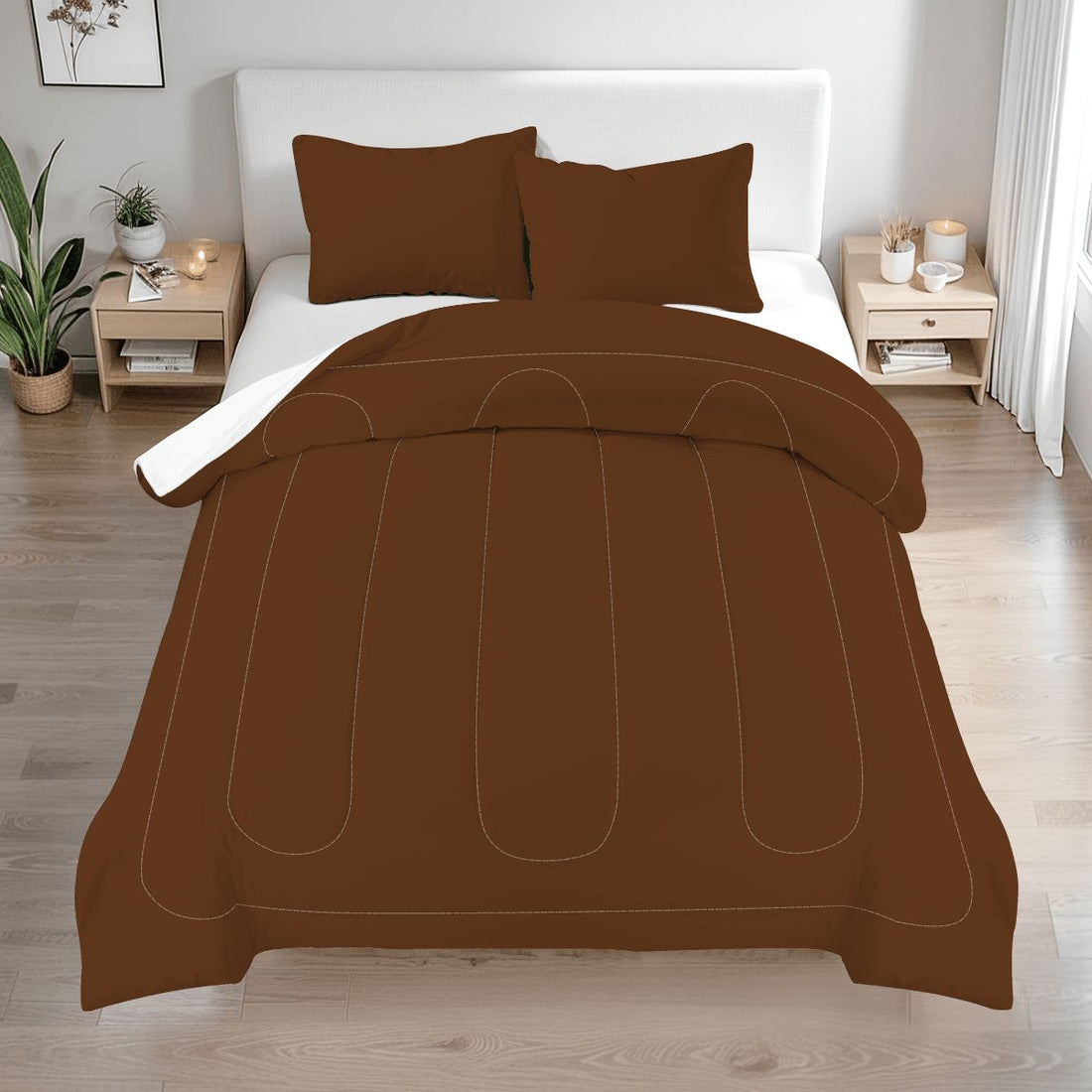 Queen Brown Comforter Set