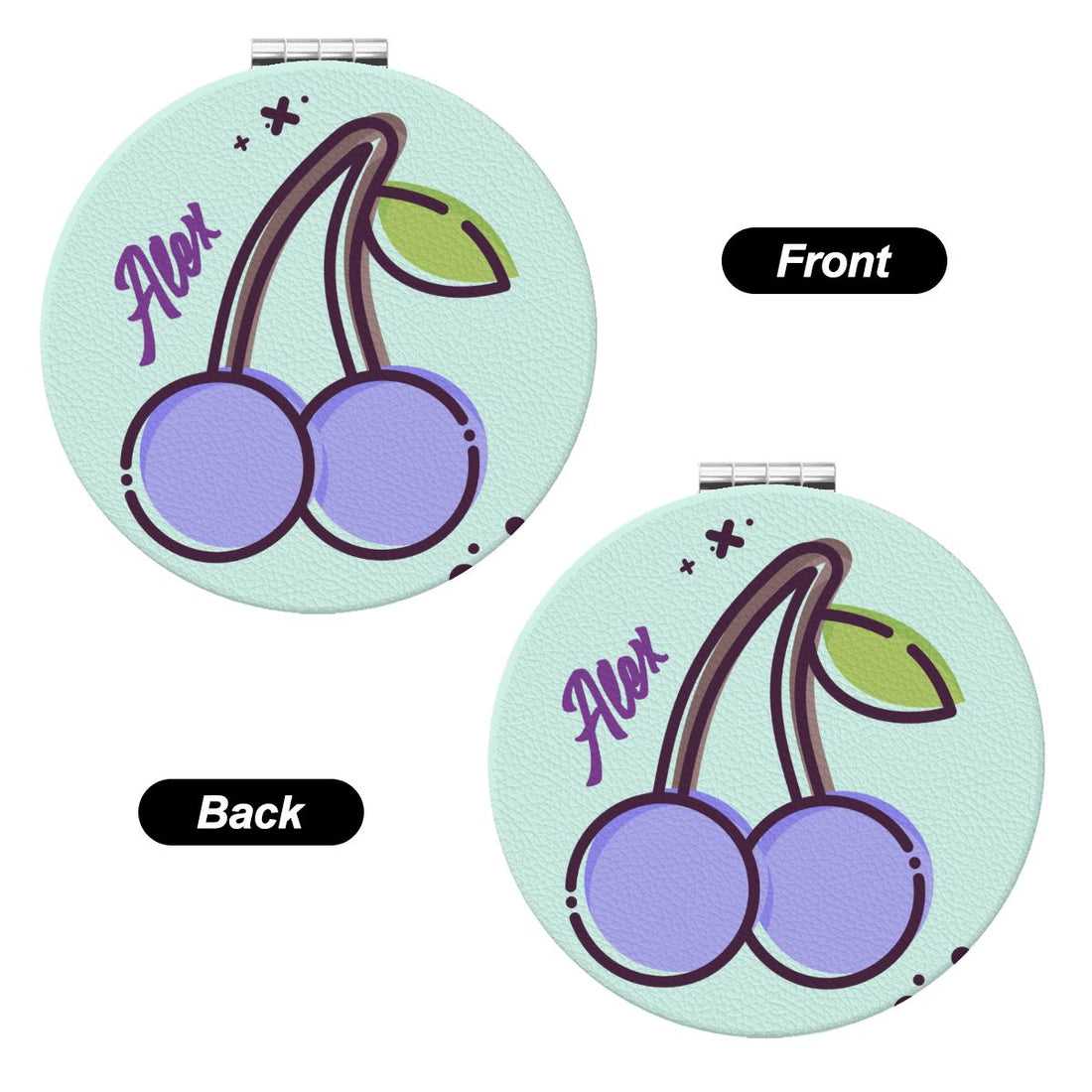 Personalized Beauty Gift Set | Mint Green & Purple Cherry 3 Piece Kit