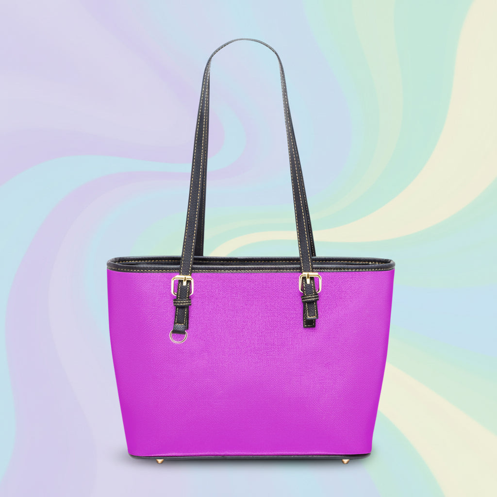 Neon Pink Handbag | Pink Leather Handbag