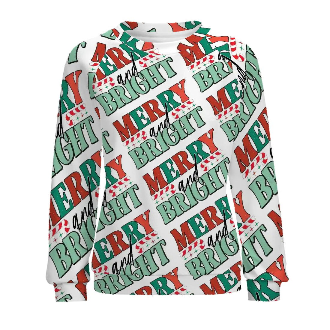 Merry and Bright Sweatshirt Christmas Holiday Crewneck Pullover