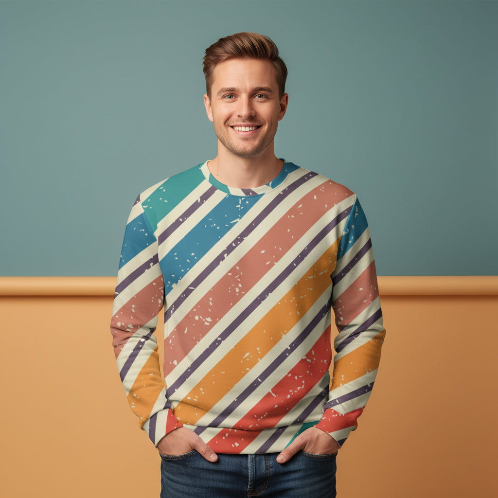 Stripe Sweater | Colorful Striped Aesthetic Unisex Pullover