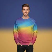 Rainbow Pattern Sweater | Aesthetic Colorful Striped Unisex Pullover