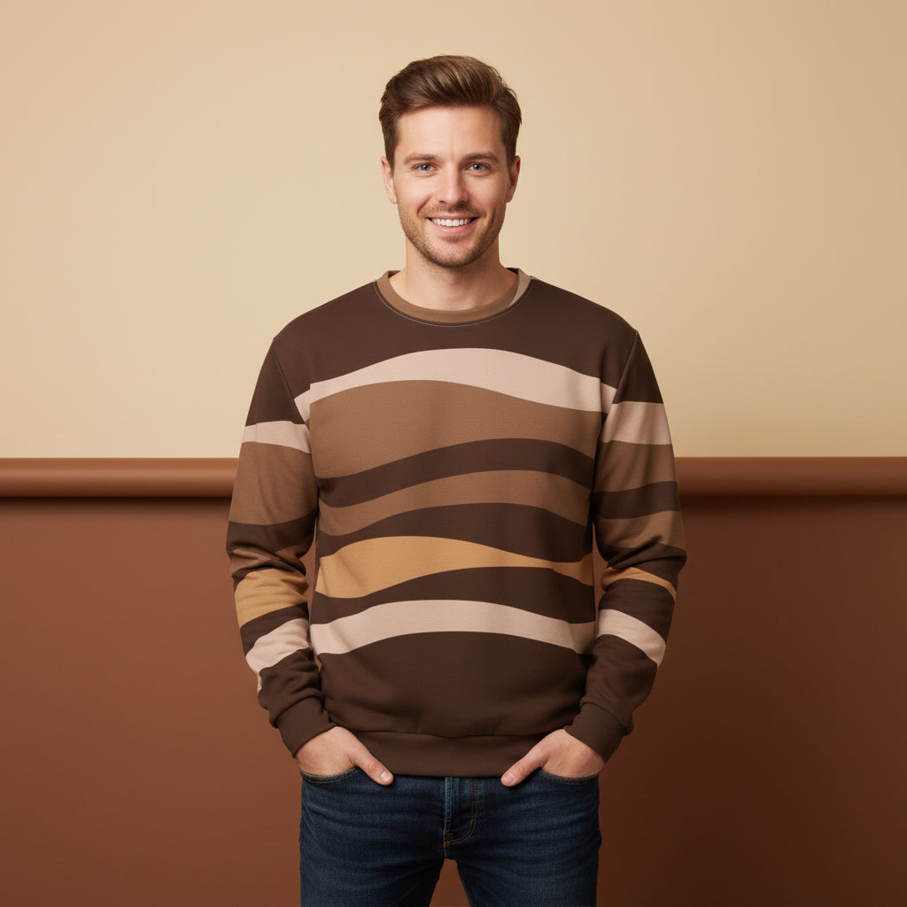 Chocolate Brown Sweater | Aesthetic Earth Tone Unisex Pullover