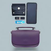 Aura Handmade Leather Bag - Purple-4