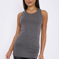 Charcoal Racerback Vest Top-0