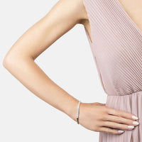 Charleston Art Deco Silver Tennis Bracelet-1
