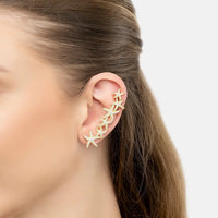 Starfish Ear-Climber Gold Left Ear-2