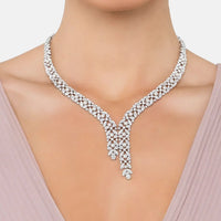 Marchioness Statement Necklace Pearl Silver-1