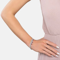 Duchess Ruby Tennis Bracelet Silver-1
