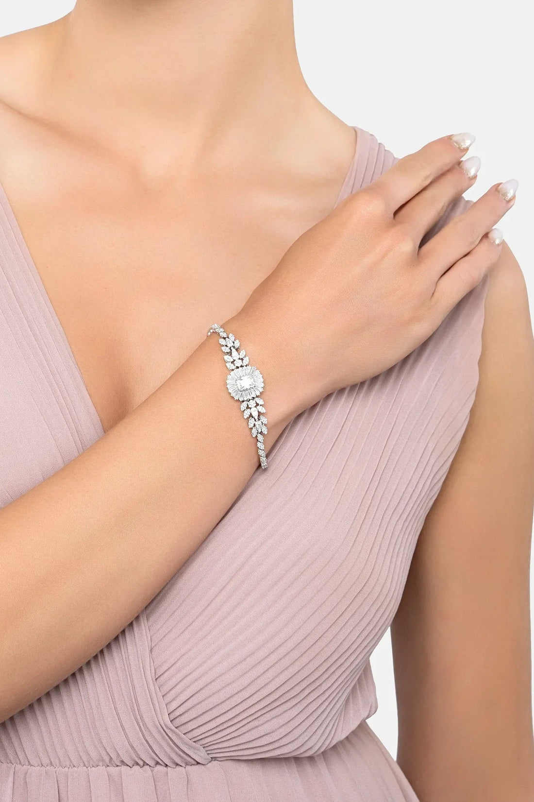 Countess Gemstone Bracelet Moissanite Silver-1