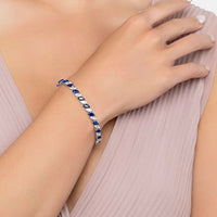 Viscountess Tennis Bracelet Sapphire Silver-1