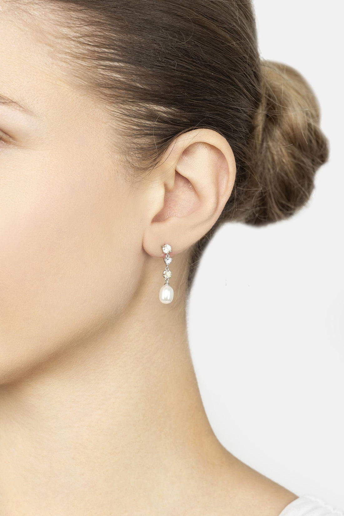 Pearl Whisper Drop Earrings Lemon Topaz Silver-1