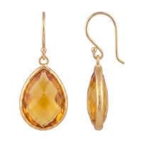 Petite Drop Earrings Citrine Hydro Gold-2