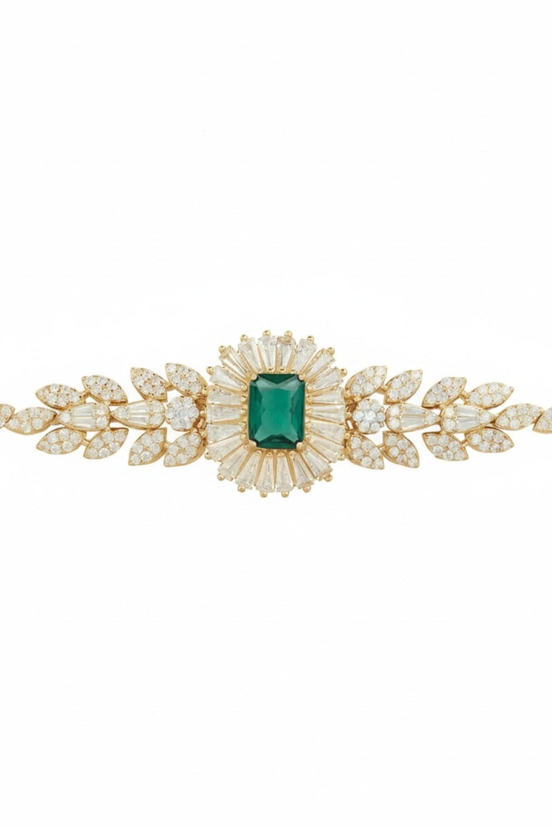 Countess Gemstone Bracelet Emerald Gold-2