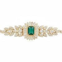 Countess Gemstone Bracelet Emerald Gold-2