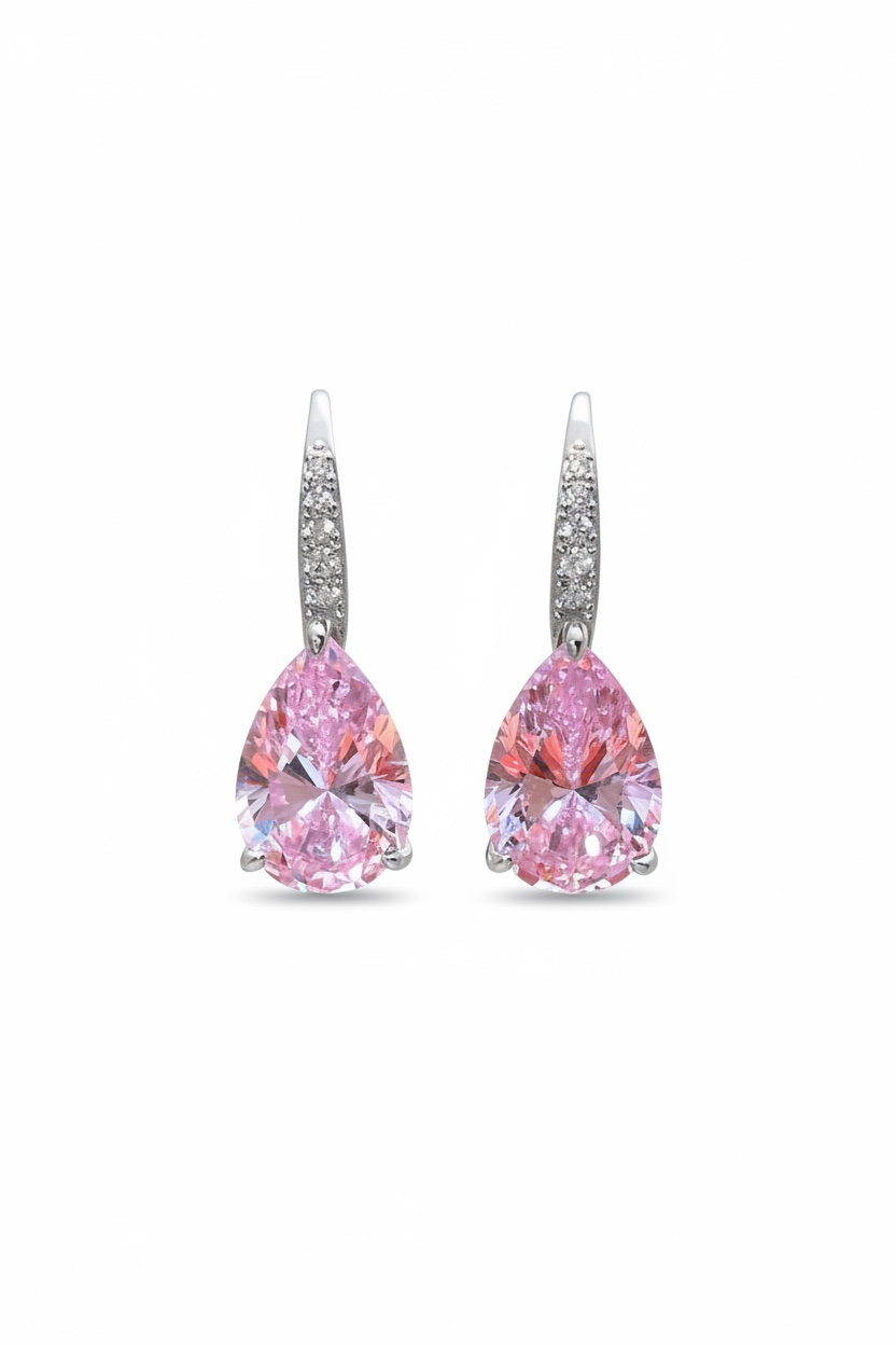 Julie Teardrop Earrings Morganite Pink-0