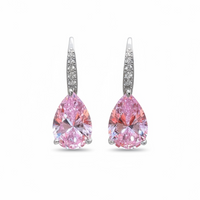 Julie Teardrop Earrings Morganite Pink-0