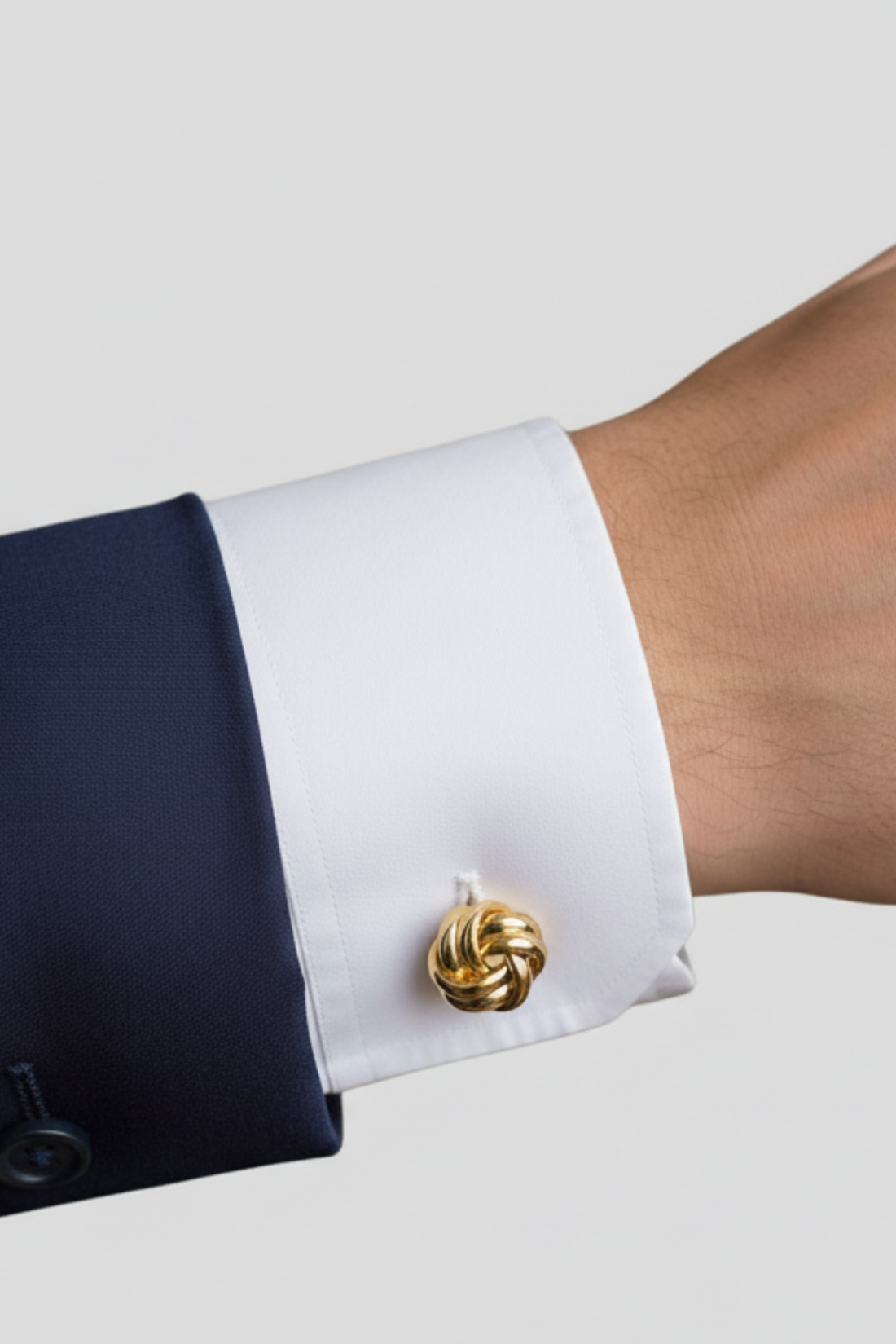 Mens Knot Cufflinks Gold-2