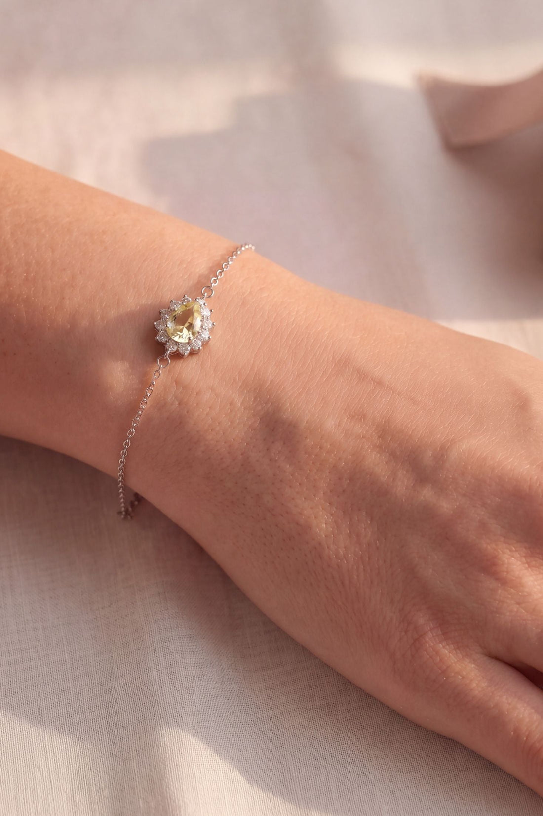 Phillippa Bracelet Yellow Topaz Silver-1