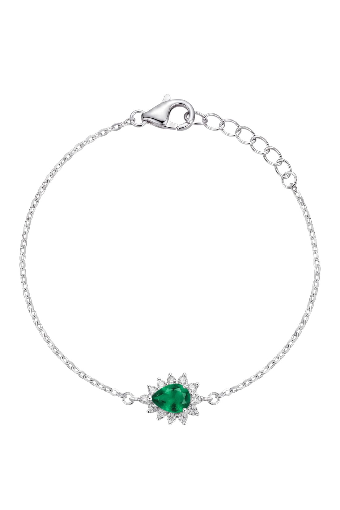 Phillippa Bracelet Emerald Silver-2