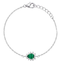 Phillippa Bracelet Emerald Silver-2