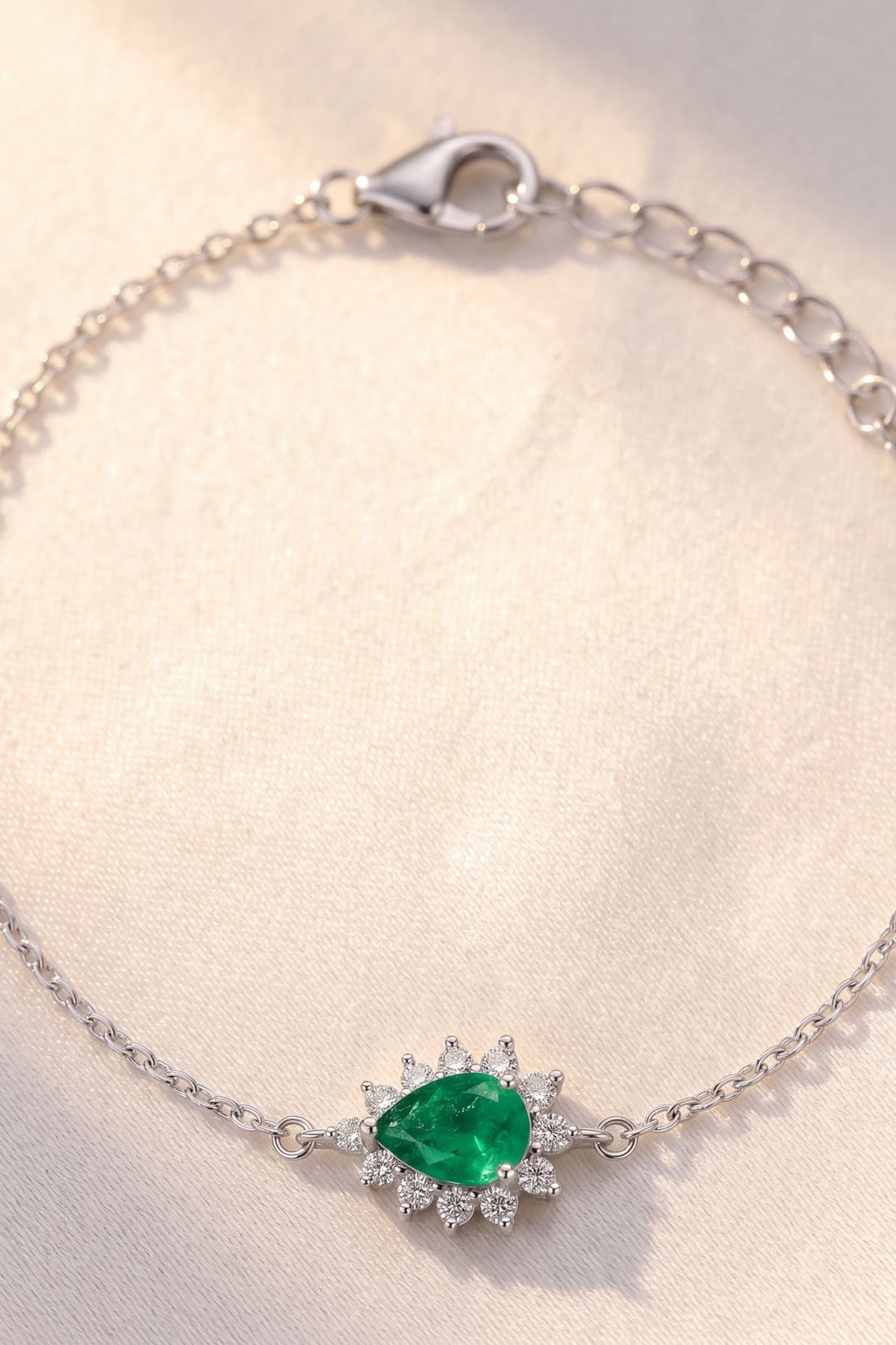 Phillippa Bracelet Emerald Silver-3