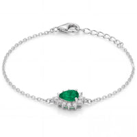 Phillippa Bracelet Emerald Silver-0