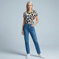 Women's Multi Color Leopard Print Bodysuit