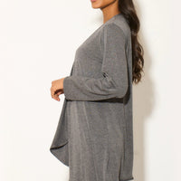 Charcoal Waterfall Cardigan-2