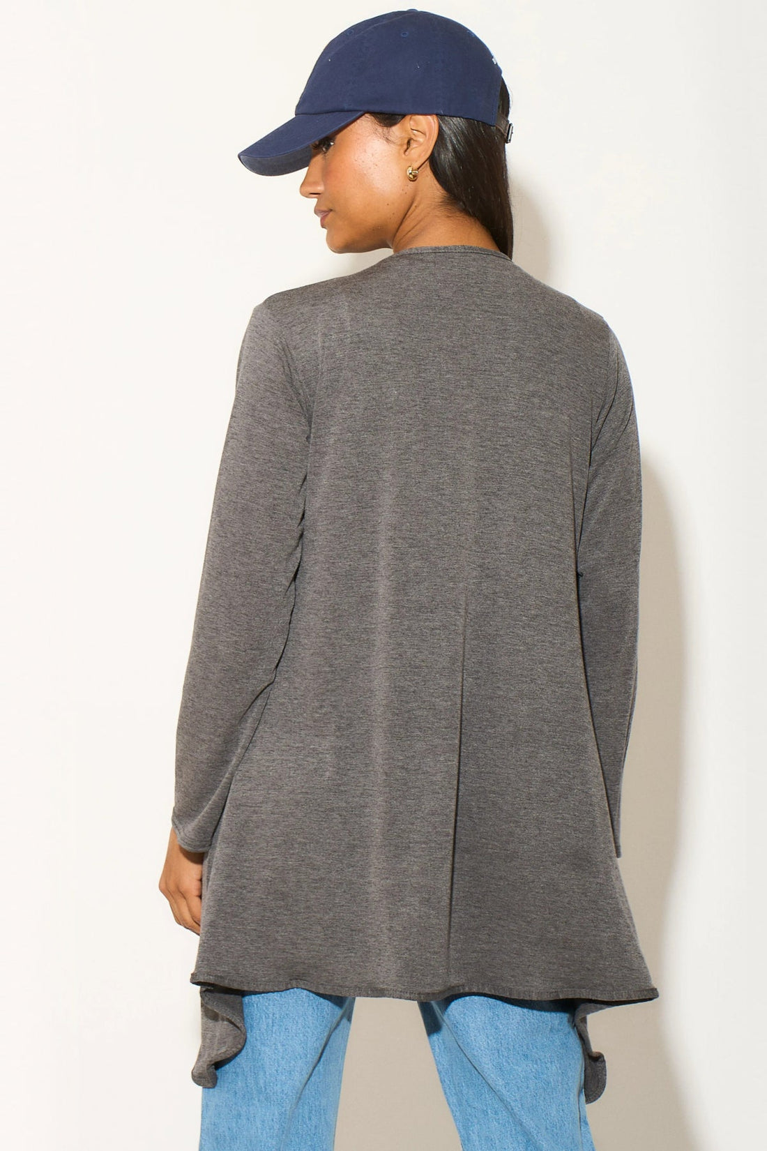 Charcoal Waterfall Cardigan-3
