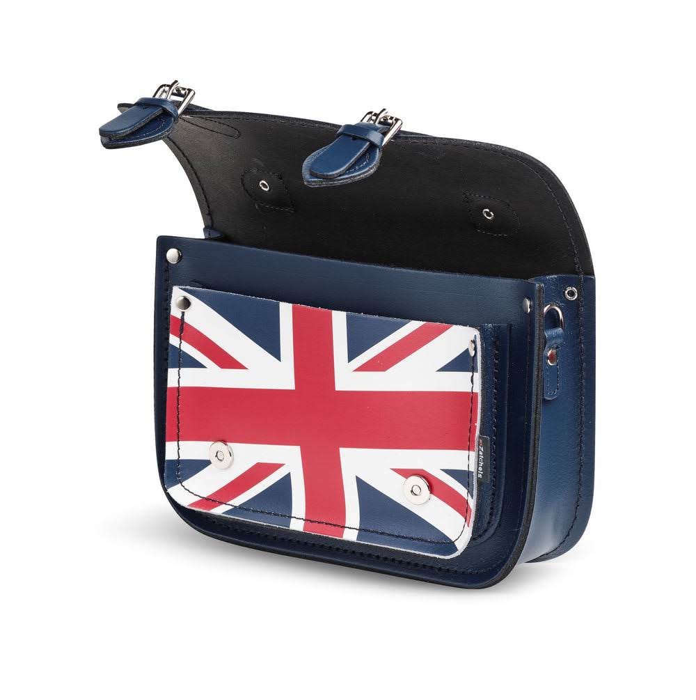 Union Jack Midi Satchel - Navy-3