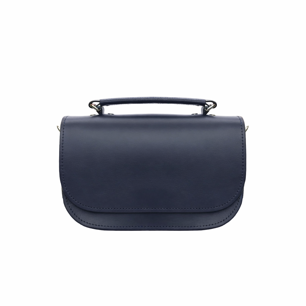 Aura Handmade Leather Bag - Navy Blue-0