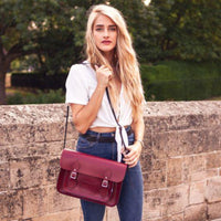 Handmade Leather Satchel - Oxblood Red-1