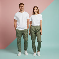 Womens Green Track Pants | Unisex All-Over Print Streetwear Joggers