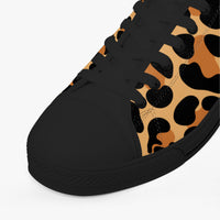 Leopard Print Trainers Womens Classic Brown Canvas Low Top Shoes