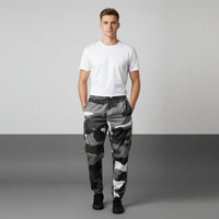 Black And Gray Camo Pants | Unisex All-Over Print Streetwear Joggers