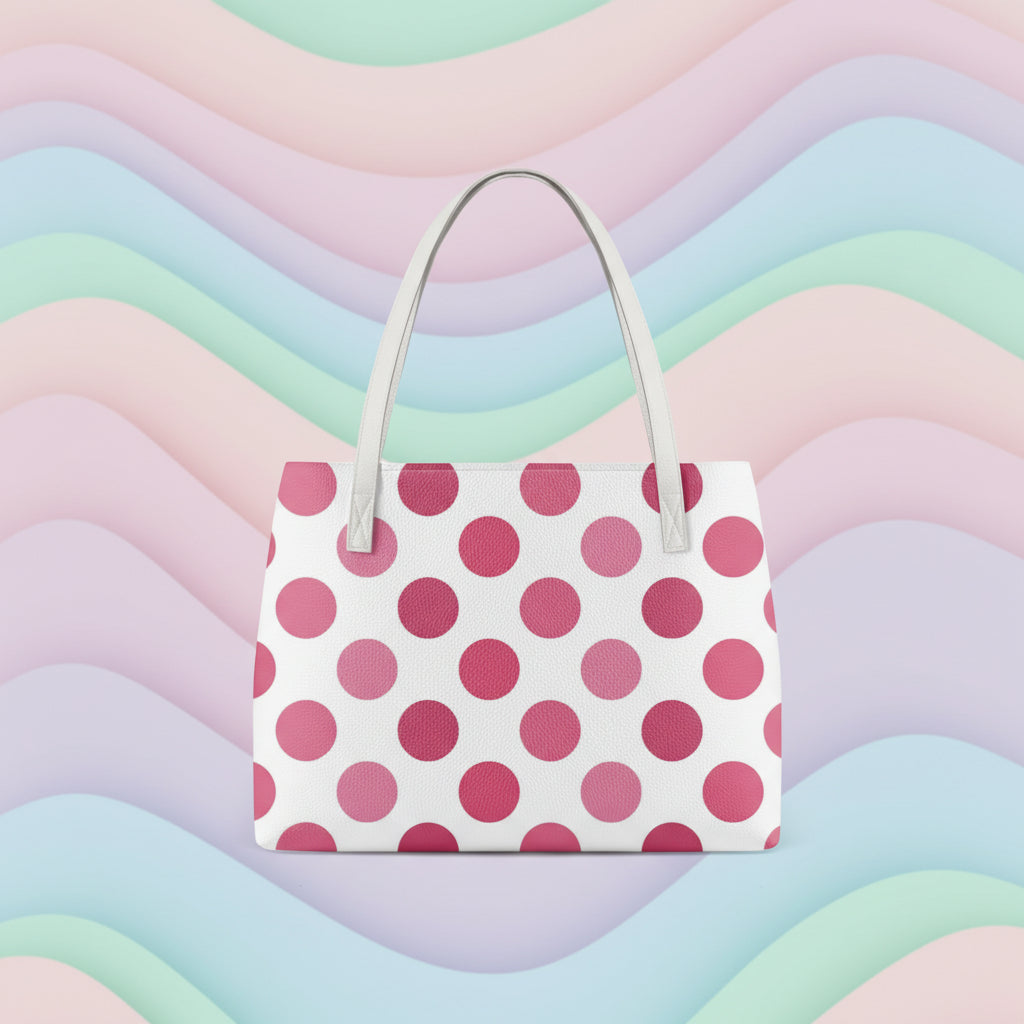 Pink Polka Dot Handbag | Pink Shoulder Handbag