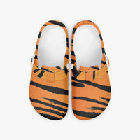 Women's Orange Tiger Print EVA Clogs