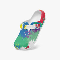 Women's Multi Coloured Brush Stroke EVA Clogs