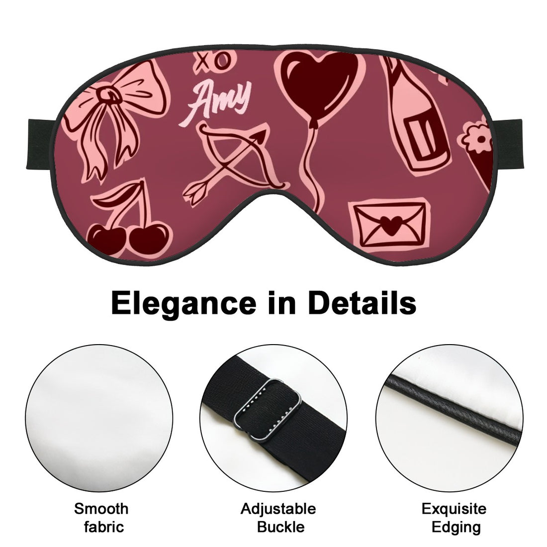 Custom Spa Gift Set | Romantic Cherry Ribbon & Bow Print Kit