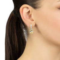 Alexandra Oval Drop Earrings Silver Yellow Topaz-1