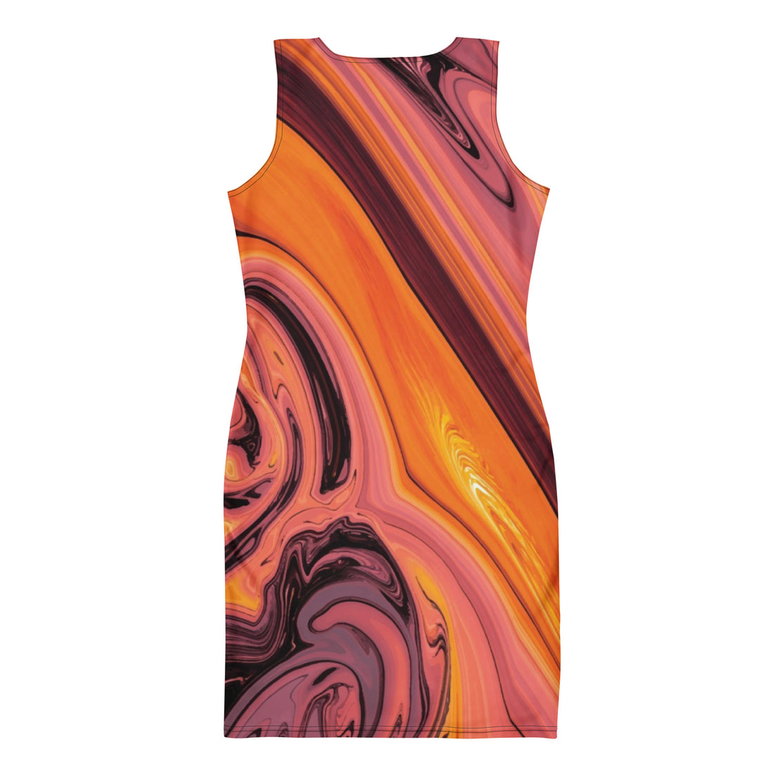 pink and orange marble dress Vero Moda Curve - Maxi Dress - Women - Polyester/Spandex - 16-18 US