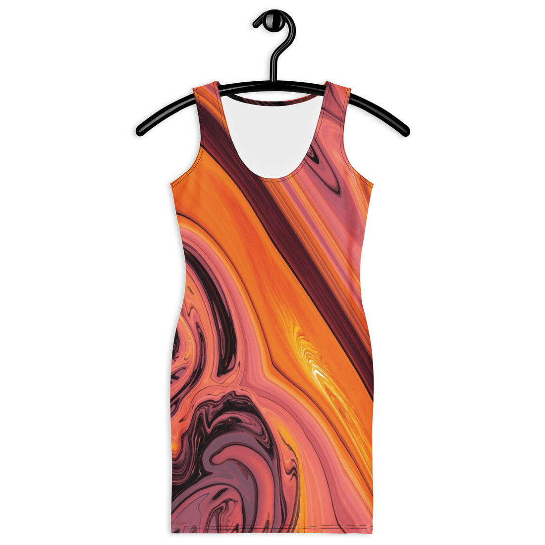 orange and pink bodycon dress Christina Mesh Bodycon Maxi Dress
