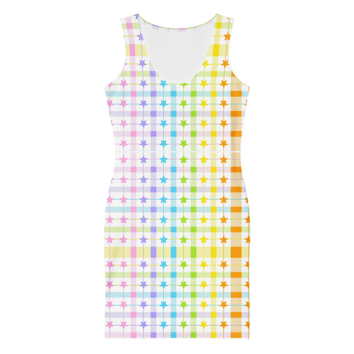 Brightly Colored Star Print Mini Bodycon Dress – TheCherryStopShop