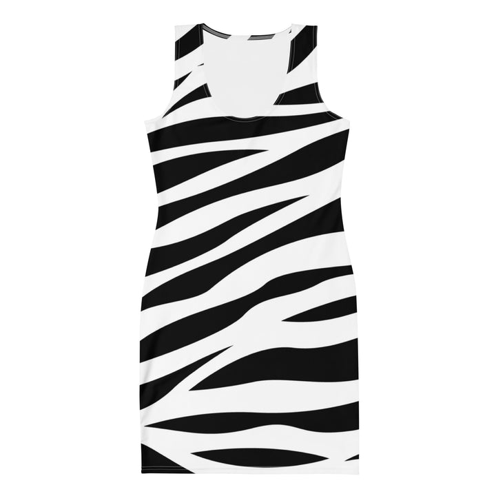 dark green bodycon midi dress White Zebra Effect Halter Dress – Maison-B-More Global Store main image 1