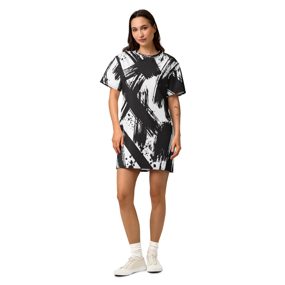 Casual Heavyweight Cotton Black Tshirt Dress – TheCherryStopShop